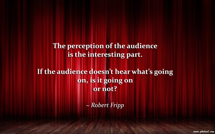 red stage curtain - audience quote